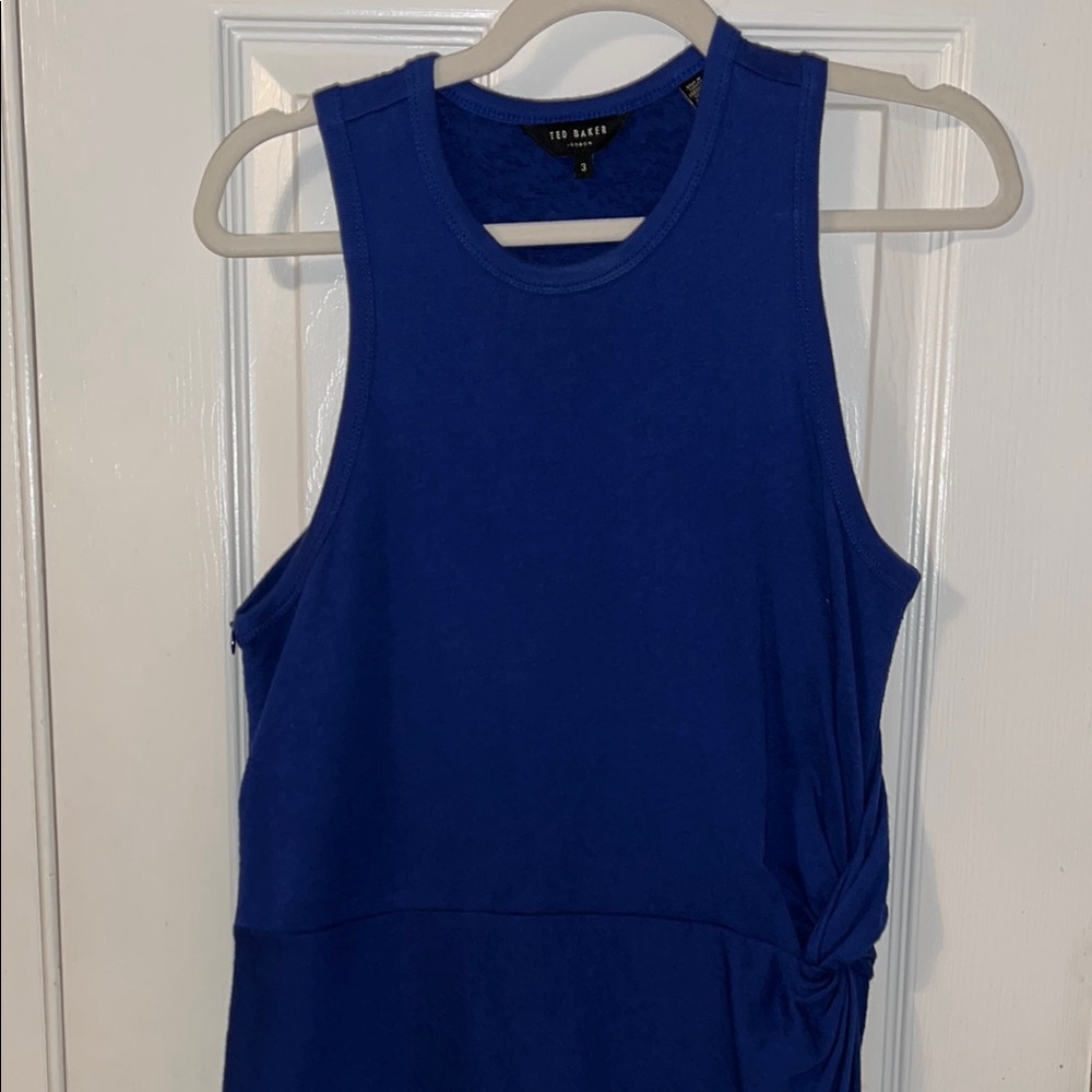 Elegant Blue Sleeveless Dress